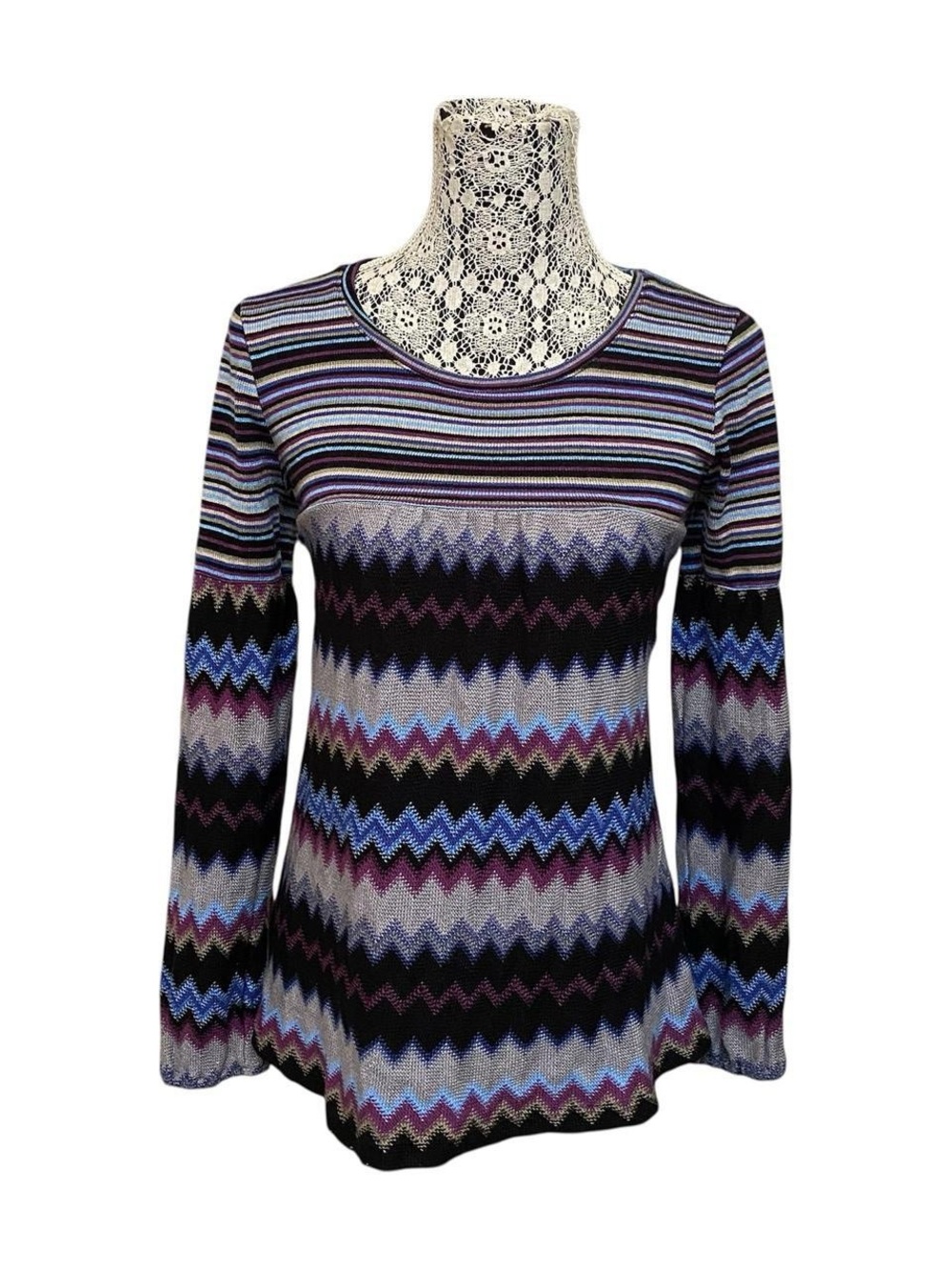 Pogo Club of NY Stripped Sweater Long Sleeve Top